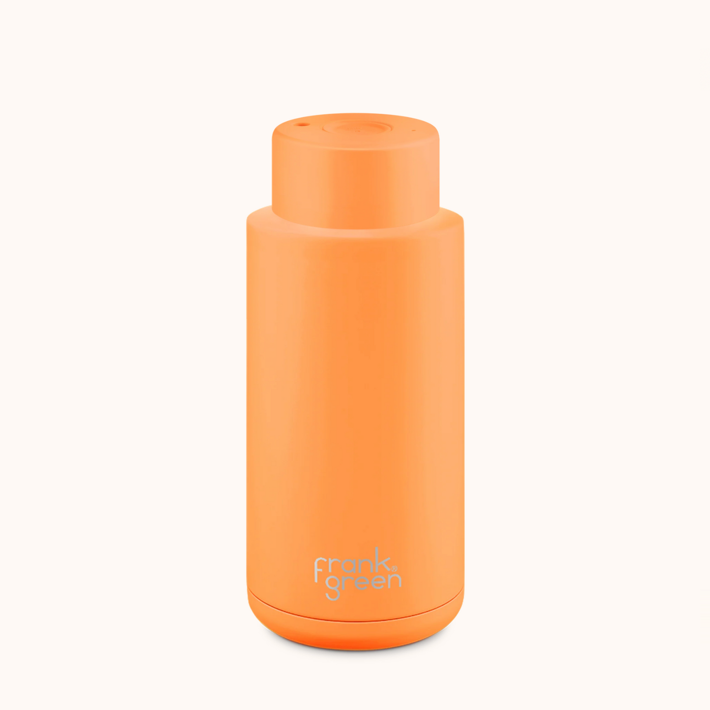 Frank Green Ceramic Reusable Bottle 34oz, Neon Orange