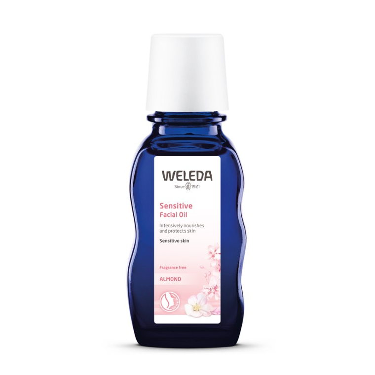 Weleda Sensitive Almond Facial Oil 50mL, Fragrance Free, Soothing & Restorative