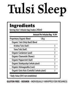 Organic India Wellness Tea Tulsi Sleep, 25 Herbal Tea Bags; Certified Organic