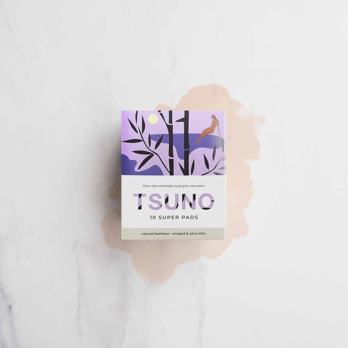 Tsuno Natural Bamboo Pads 10 Pack, Super Size; Winged & Ultra Thin