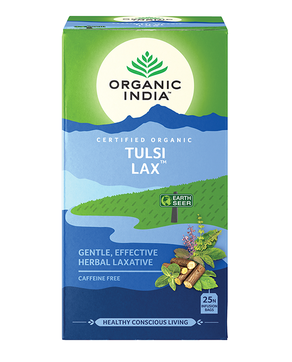 Organic India Wellness Tea Tulsi Lax, 25 Herbal Tea Bags; Certified Organic