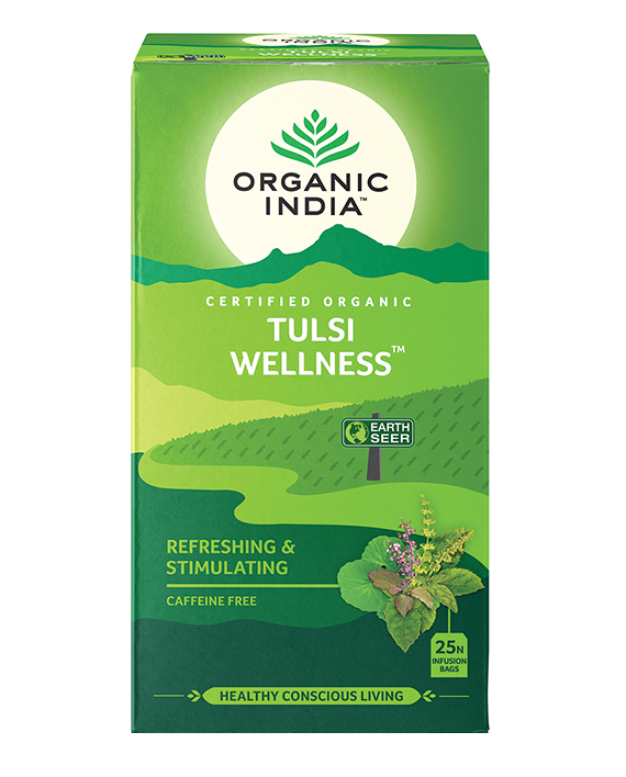 Organic India Wellness Tea Tulsi Wellness, 25 Herbal Tea Bags; Certified Organic