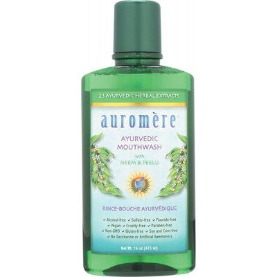 Auromere Ayurvedic Mouthwash 473mL, Neem & Peelu Flavour