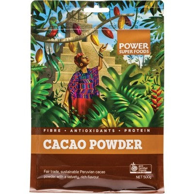 Power Super Foods Cacao Powder "The Origin Series", 125g, 250g Or 500g Certified Organic
