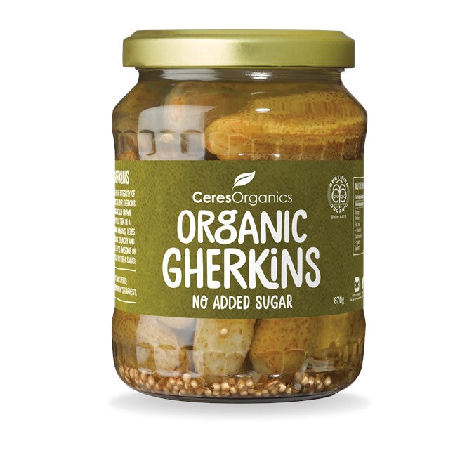 Ceres Organics Gherkins 670g, Certified Organic