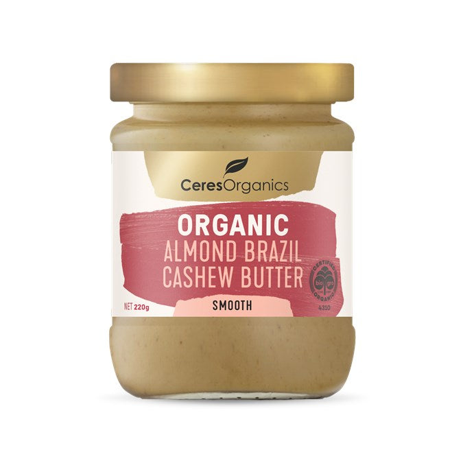 Ceres Organics ABC Butter (Almond, Brazil & Cashew) 220g, Smooth