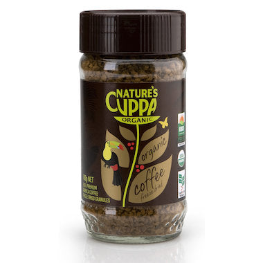 Nature's Cuppa Coffee 100g, Certified Organic & Freeze Dried
