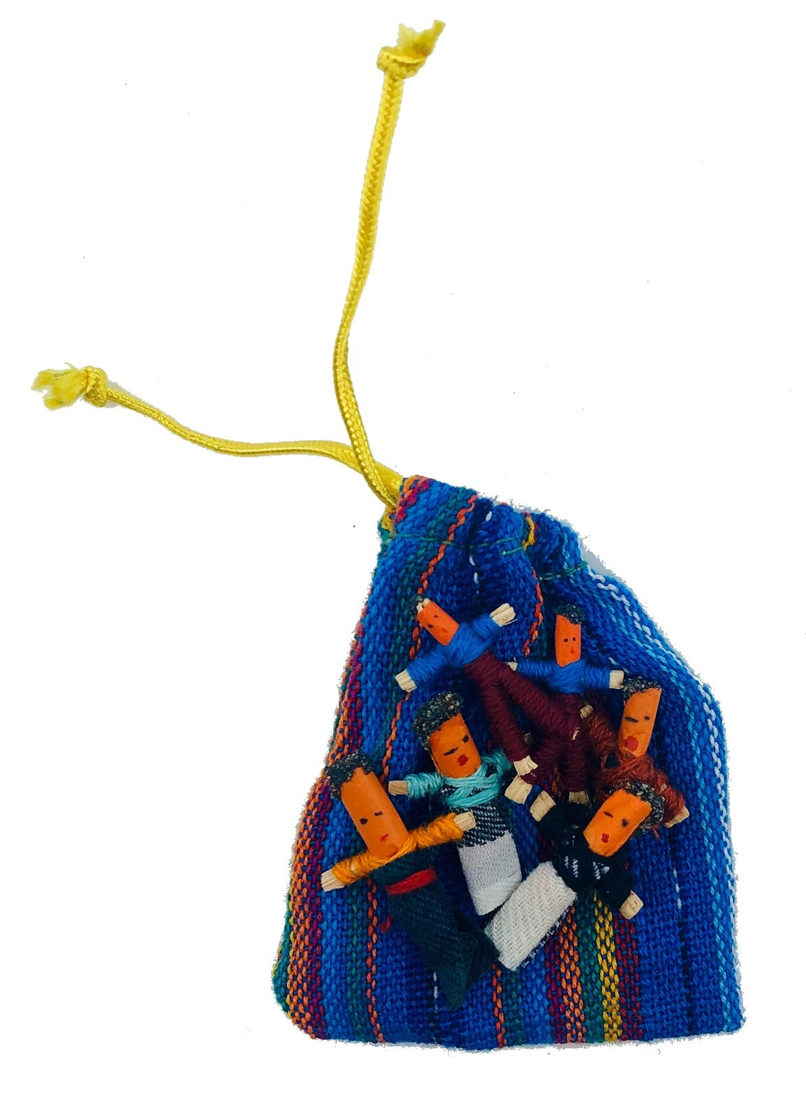 Saltco Guatemalan Worry Doll 6 Mini Dolls With A Textile Bag(6 Mini Dolls), 100% Handmade In Guatemala