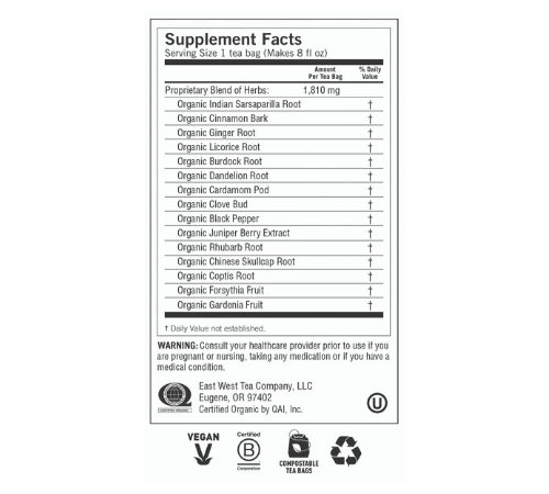 Yogi Herbal Tea 16 Bags, DeTox Healthy Cleansing Formula