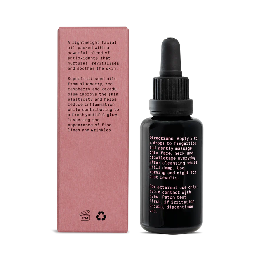 Noosa Basics Antioxidant Face Oil 30mL, With Kakadu Plum & Pomegranate Seed Oil