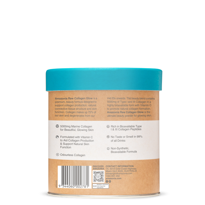Amazonia Raw Beauty Collagen Glow 200g, Unflavoured