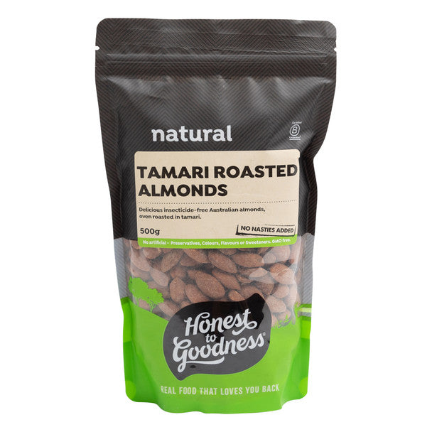 Honest To Goodness Tamari Roasted Almonds 200g Or 500g, Australian & Delicious