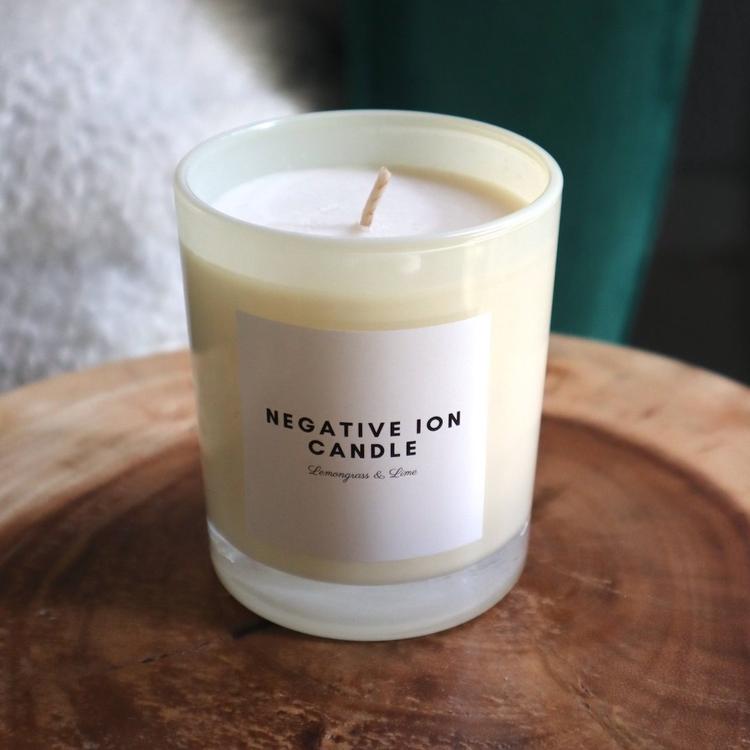 Supercharged Food Negative Ion Candle, Lemongrass & Lime Fragrance