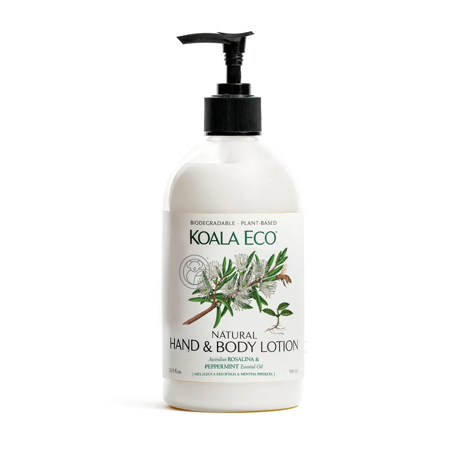 Koala Eco Natural Hand and Body Lotion 500ml, Rosalina & Peppermint