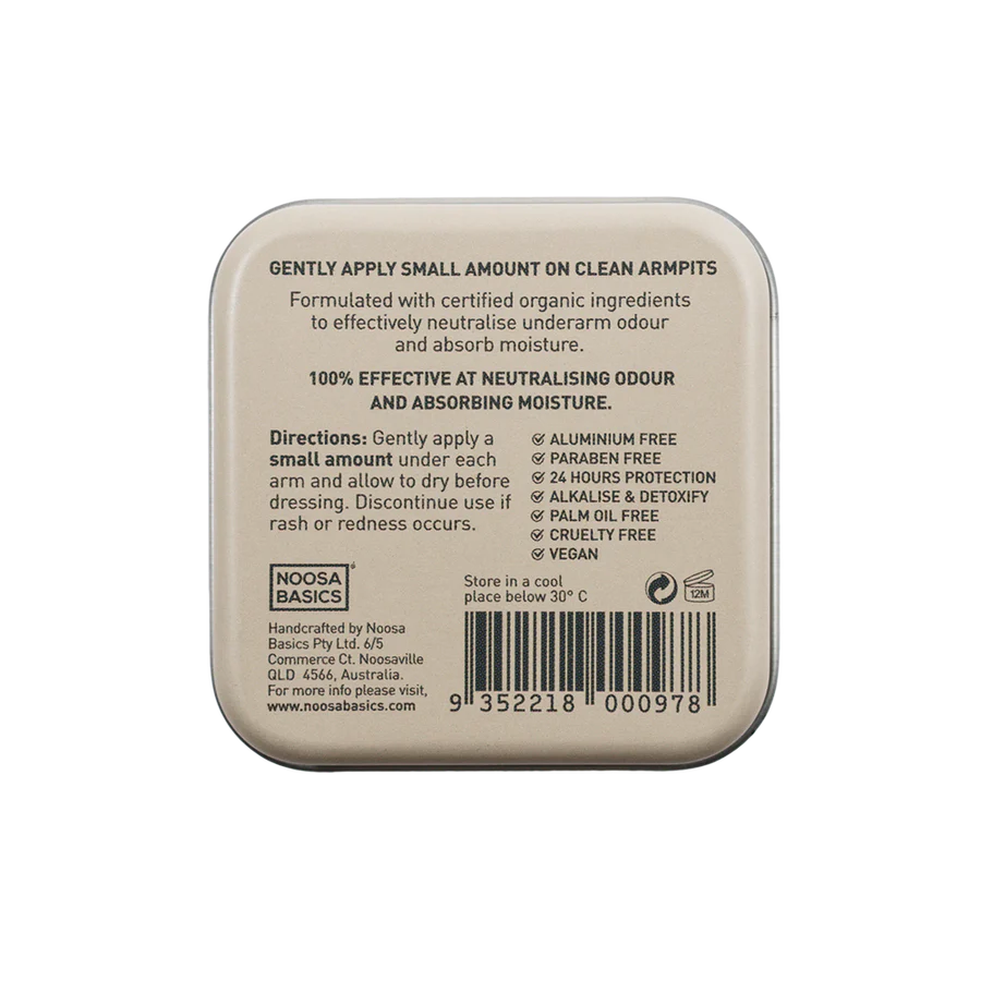 Noosa Basics Organic Deodorant Tin 50g, Coconut