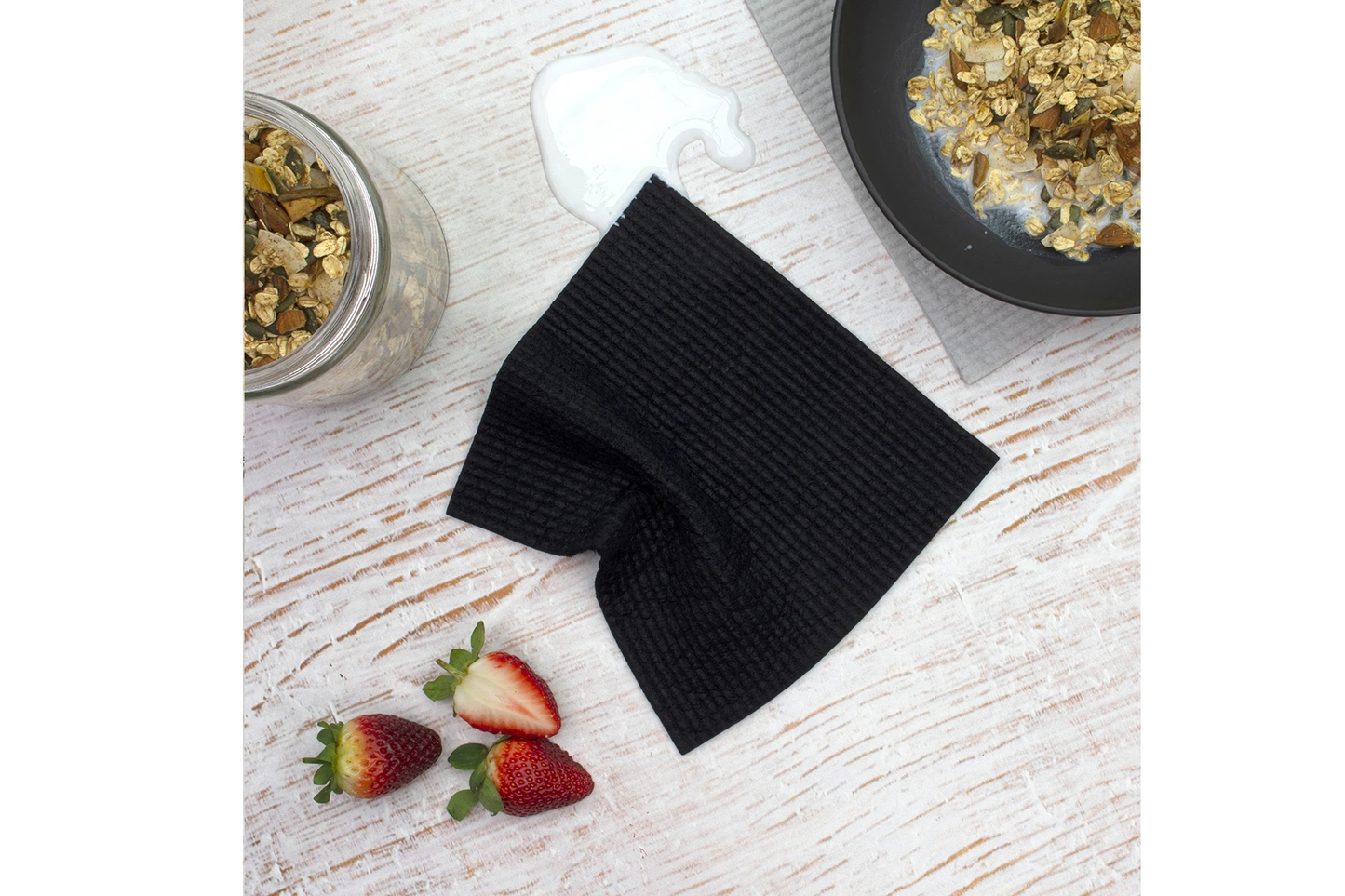 Retro Kitchen Organic Dyed 100% Biodegradable Dishcloth Set x2, Stone