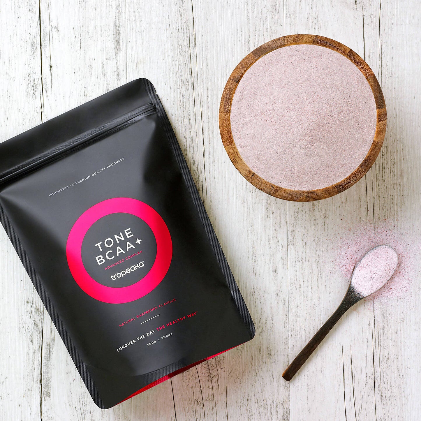 Tropeaka Tone BCAA+ 250g, Raspberry Flavour