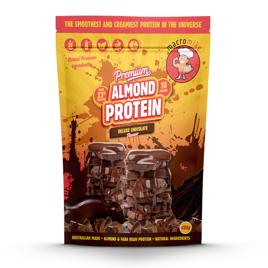 Macro Mike Premium Almond Protein 400g Or 800g, Deluxe Chocolate Flavour
