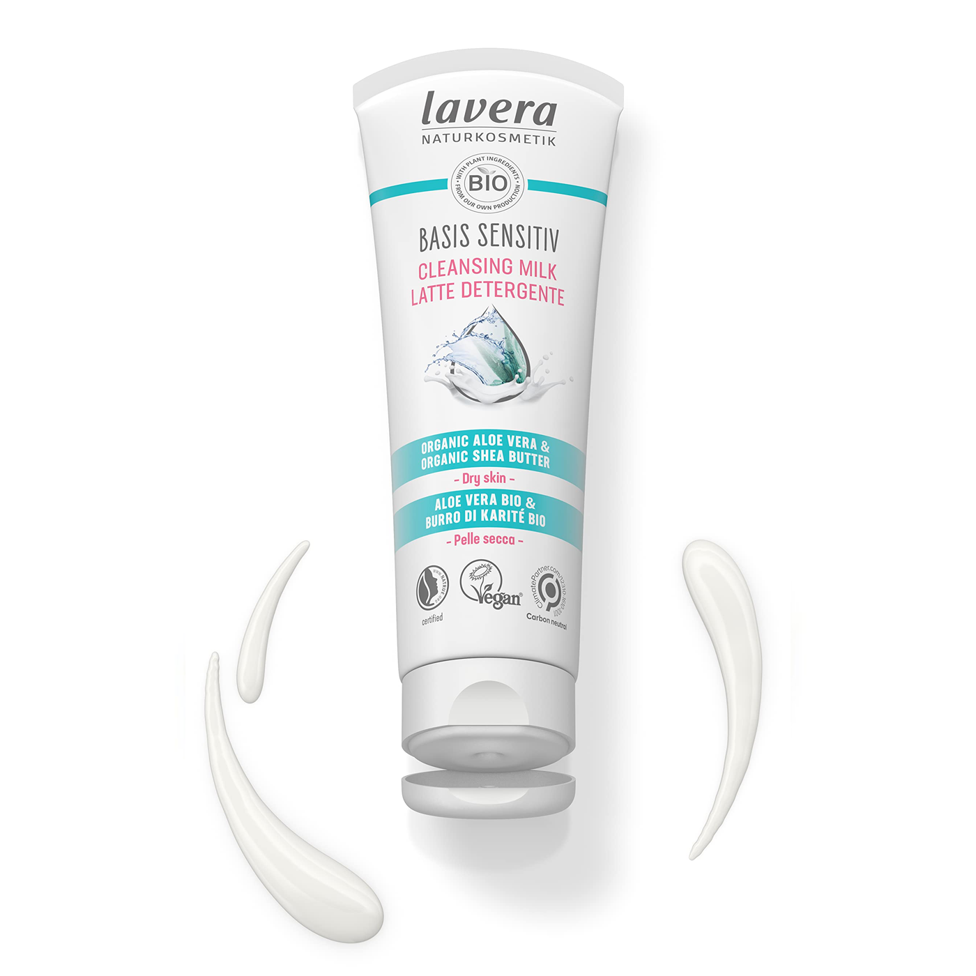 Lavera Basis Sensitiv Cleansing Milk 125mL, For Dry & Sensitive Skin