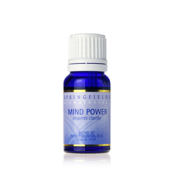 Springfields Aromatherapy Essential Oil Blend; Mind Power 11mL, To Enhance Mental Clarity