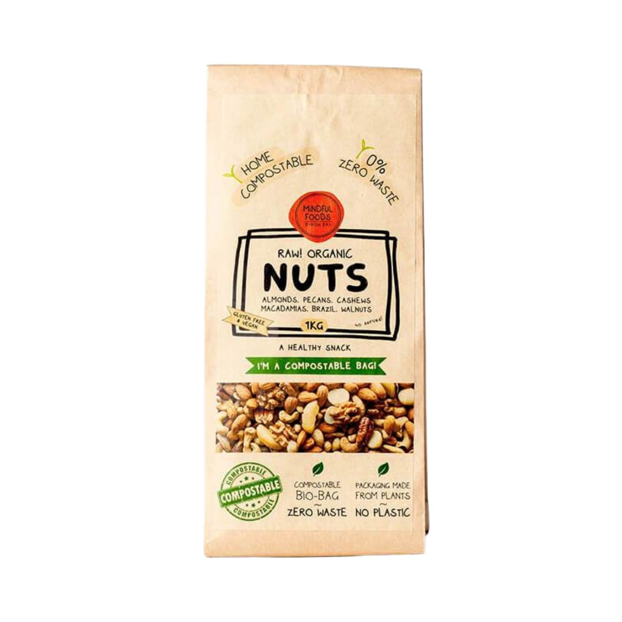 Mindful Foods Organic & Activated Mixed Nuts 225g, 500g Or 1kg, Long Soaked With Probiotic Kombucha