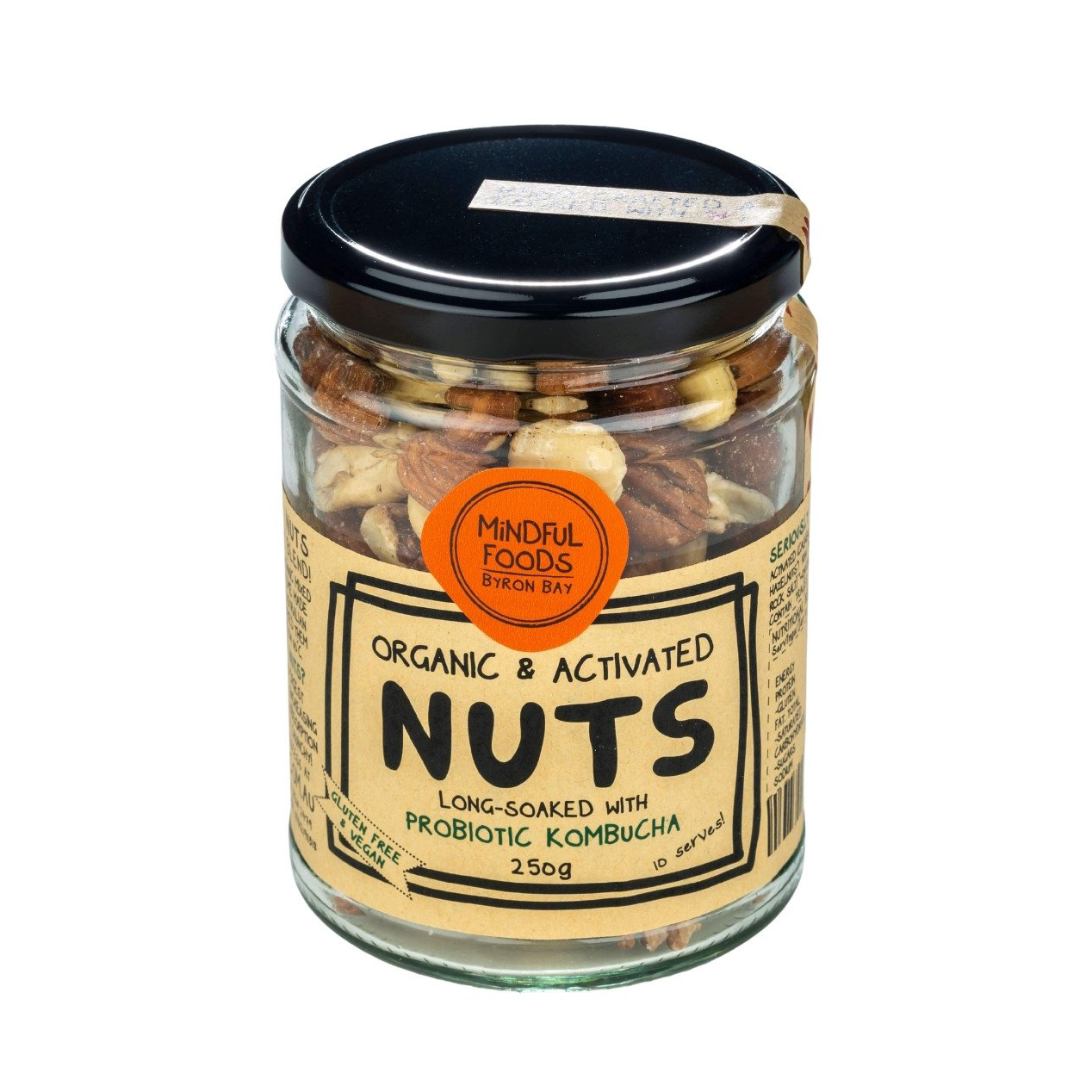 Mindful Foods Organic & Activated Mixed Nuts 225g, 500g Or 1kg, Long Soaked With Probiotic Kombucha