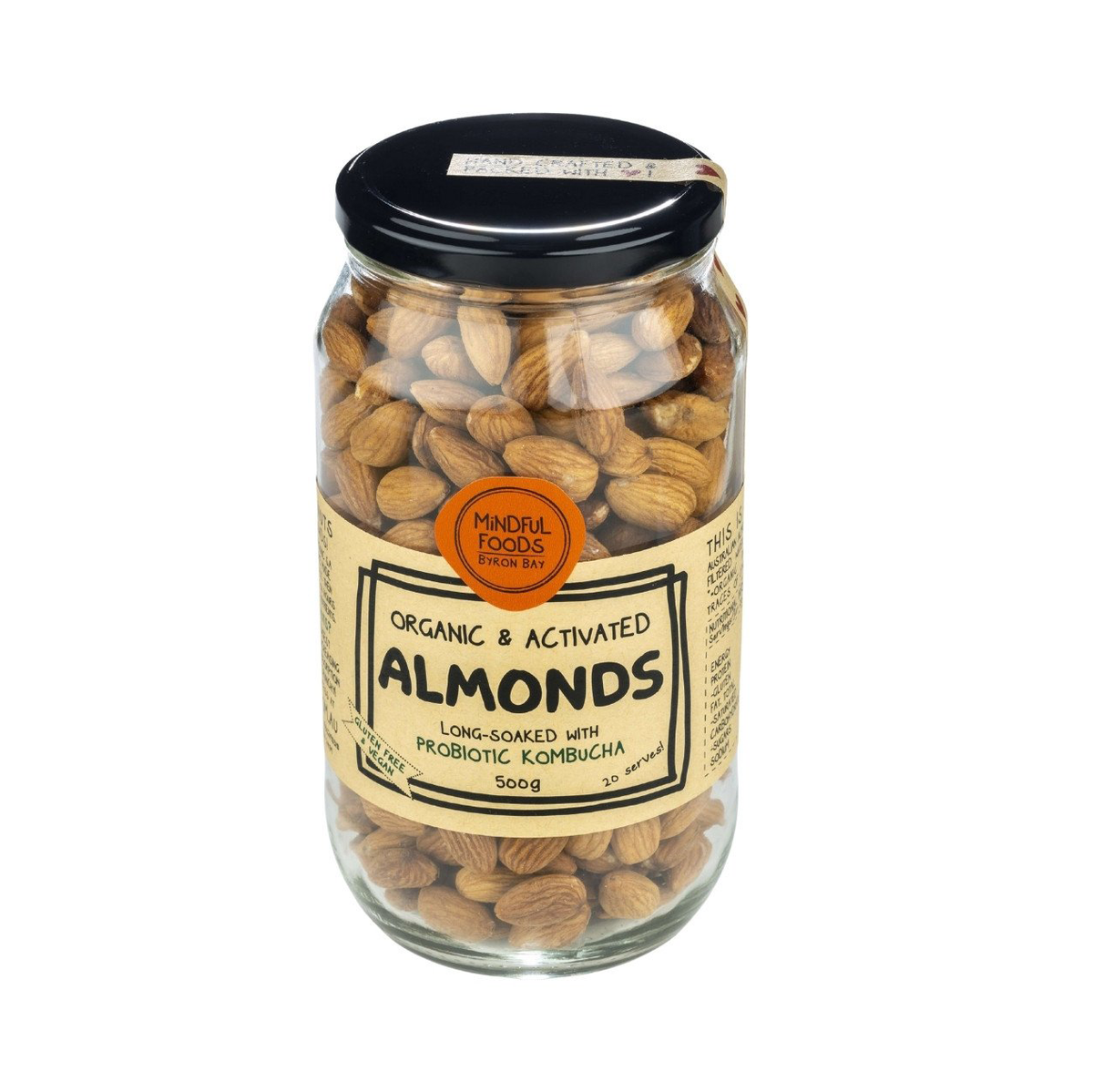 Mindful Foods Activated & Organic Australian Almonds 120g, 250g, 500g Or 1kg, Long Soaked With Probiotic Kombucha