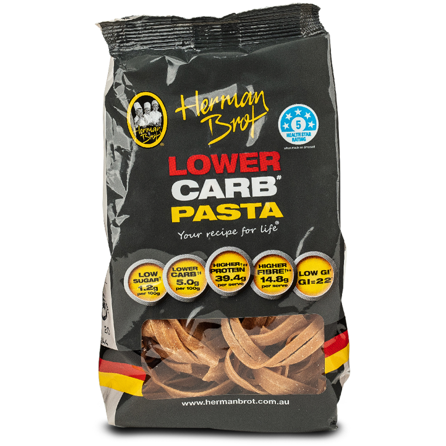 Herman Brot Low Carb Pasta 250g, NEW PACKAGING, THIS IMAGE IS THE OLD