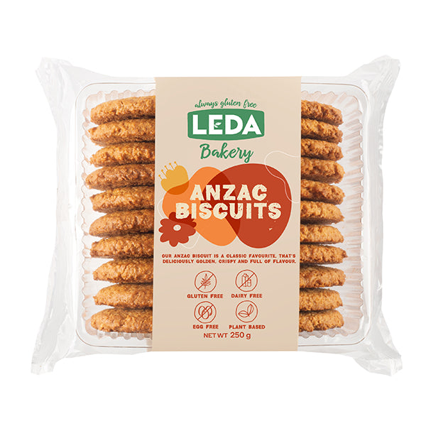 LEDA Bakery Range Anzac Biscuits 250g, Golden & Crispy