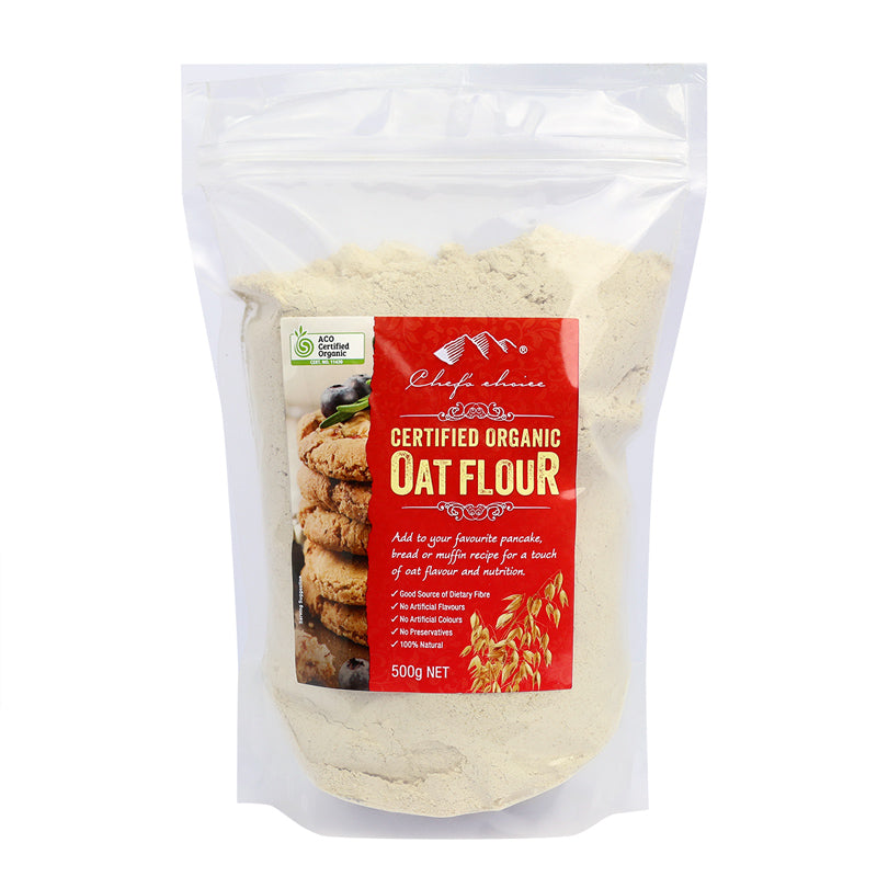 Chef's Choice Oat Flour 500g, Certified Organic