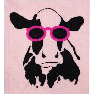 Retro Kitchen 100% Biodegradable Dishcloth Cow