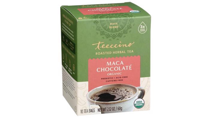 Teeccino Mayan Herbal Tea 10 Tea Bags, Maca Chocolate Flavour Caffeine-Free