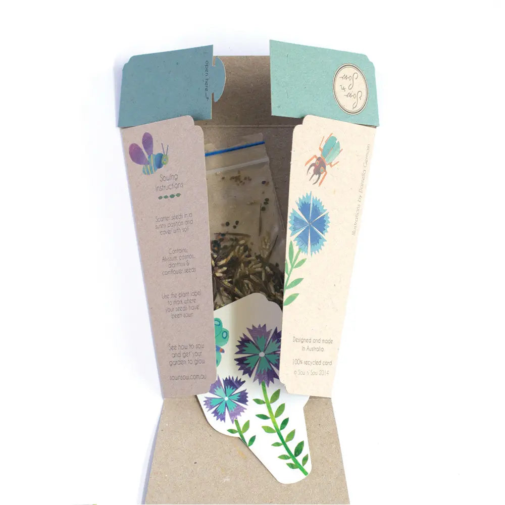 Sow 'N Sow A Gift of Seeds Card, Bug Wonderland