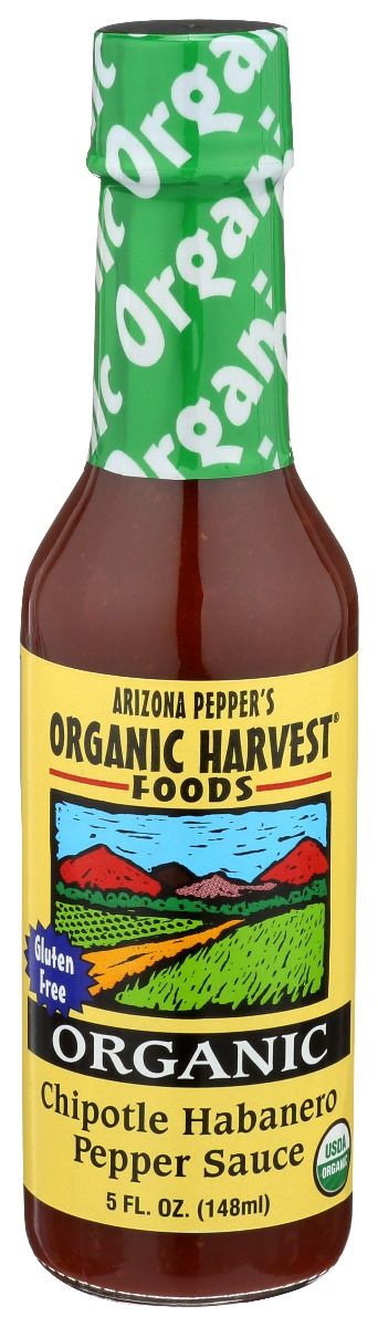 Organic Harvest Foods Chipotle Hebanero Pepper Sauce 148mL, Certified Organic & Gluten-Free