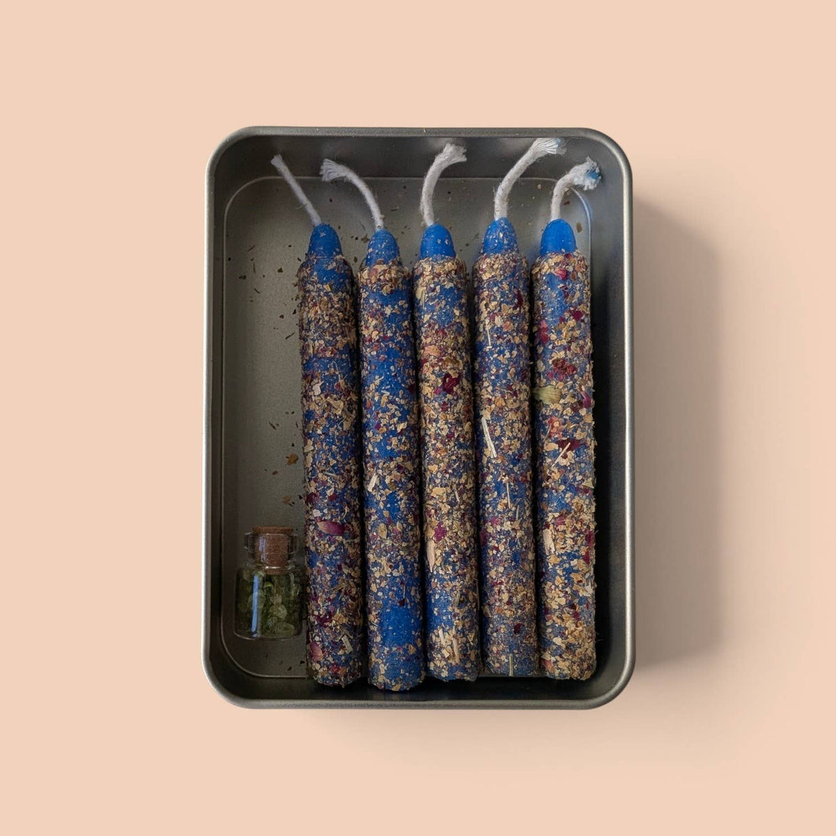 Soulforest Healing Magic-Wish Beeswax & Herbs Spell Candles Kit, Handcrafted With Pure Beeswax