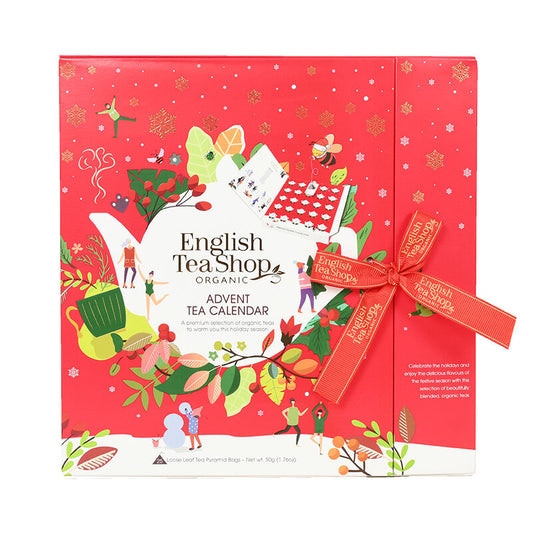 English Tea Shop Red Book Advent Calendar 25 Tea Bags, Daily Holiday Warmth