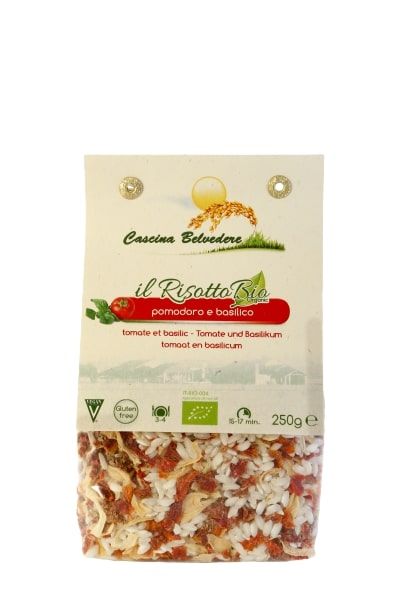 Cascina Belvedere Organic Tomato & Basil Risotto 250g, Gluten-Free