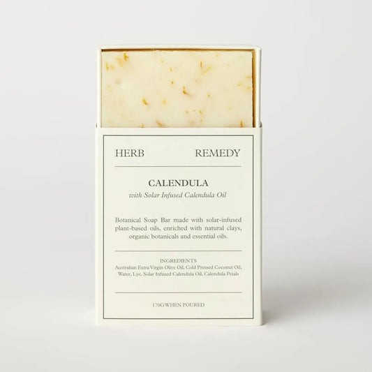 Herb Remedy Soaps Calendula With Coconut Oil & Solar-Infused Calendula Oil 170g, With Solar Infused Plant Based Oils