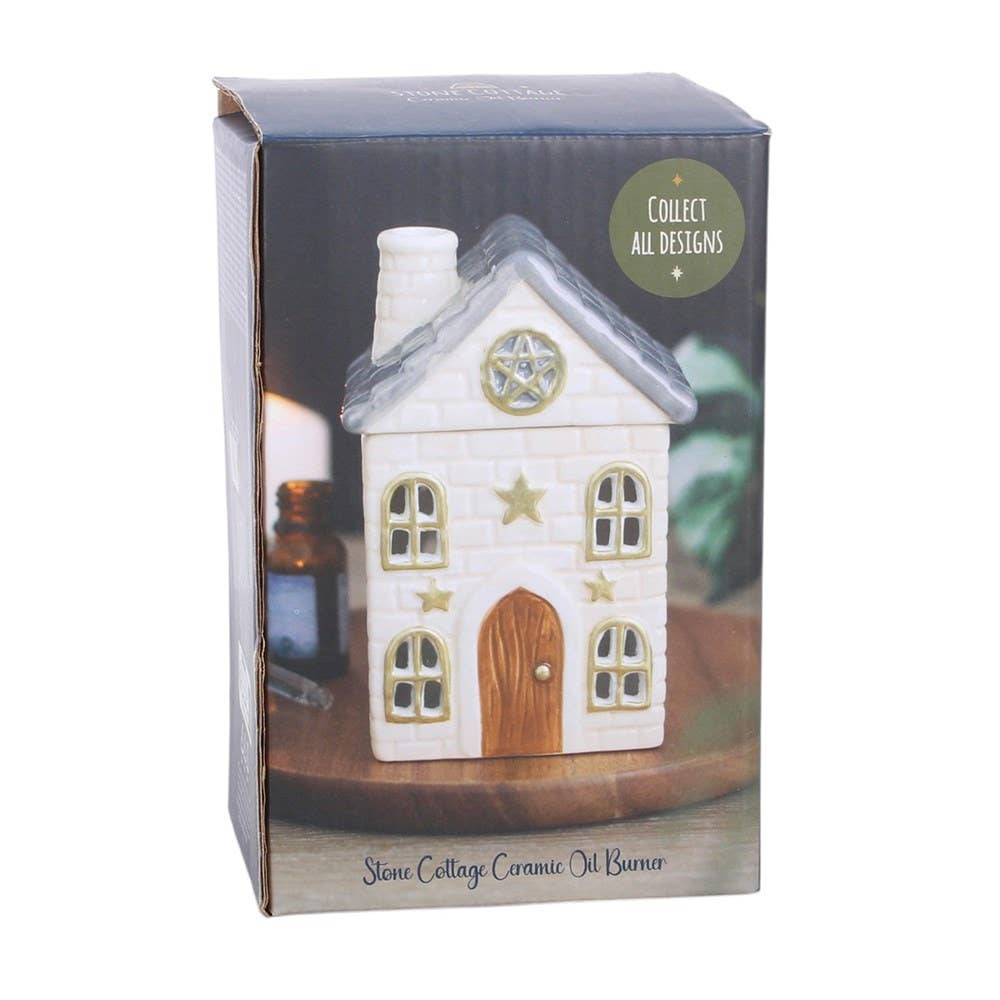Stone Cottage Ceramic Oil Burner, Enchanting & Grounding