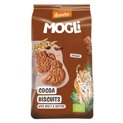 Mogli Organic Cocoa Biscuits with Spelt & Butter 125g, Natural & Organic Snacking For Kids