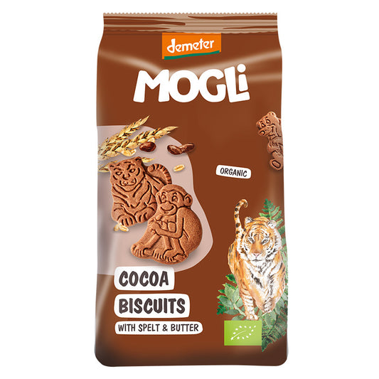 Mogli Organic Cocoa Biscuits with Spelt & Butter 125g, Natural & Organic Snacking For Kids