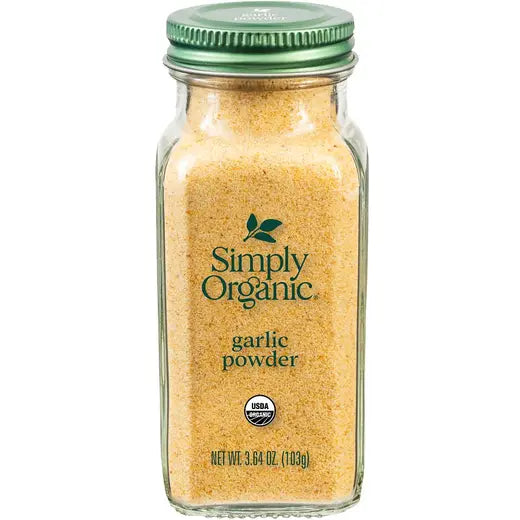 Simply Organic Garlic Powder 103g, Glass Jar & Certified Organic