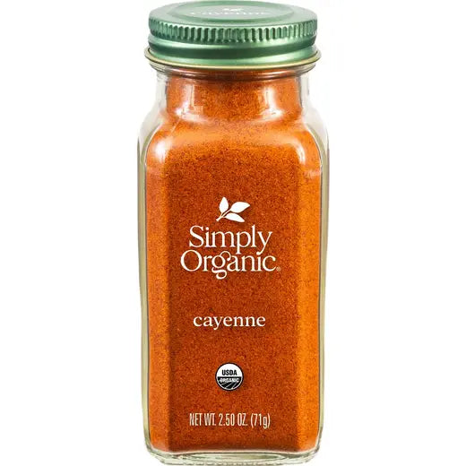 Simply Organic Cayenne Pepper 82g, Glass Jar & Certified Organic