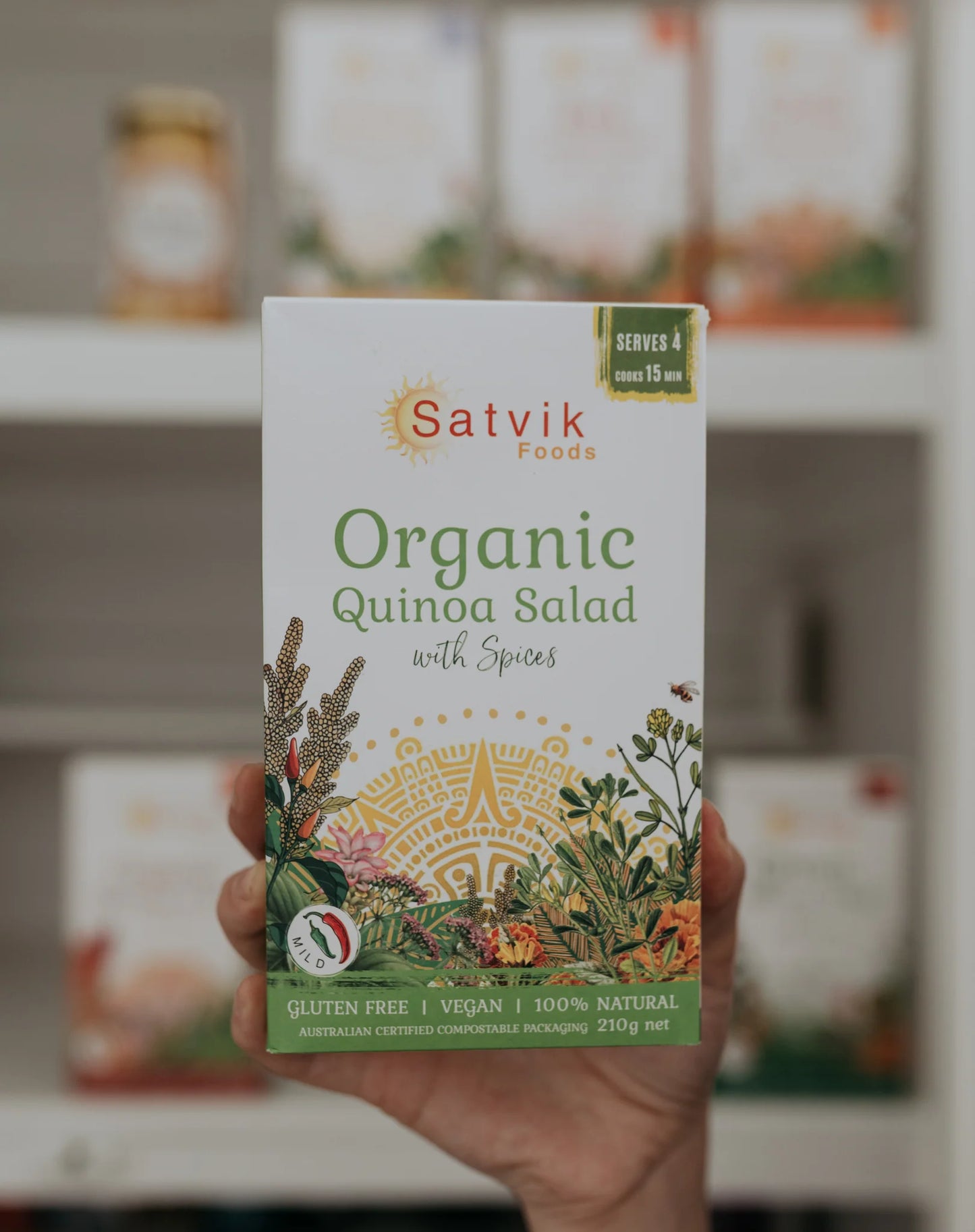 Satvik Foods Organic Quinoa Salad With Spices 210g, Serves 4 & Cooks Within 15 Minutes