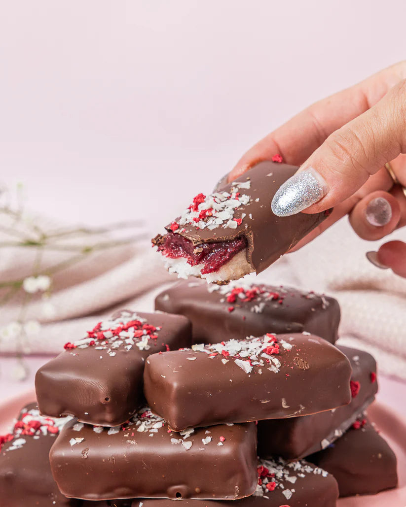Crumble Charms Raspberry Ripe Bar 110g, With A Rich Coconut Base; Contains 2 Bars