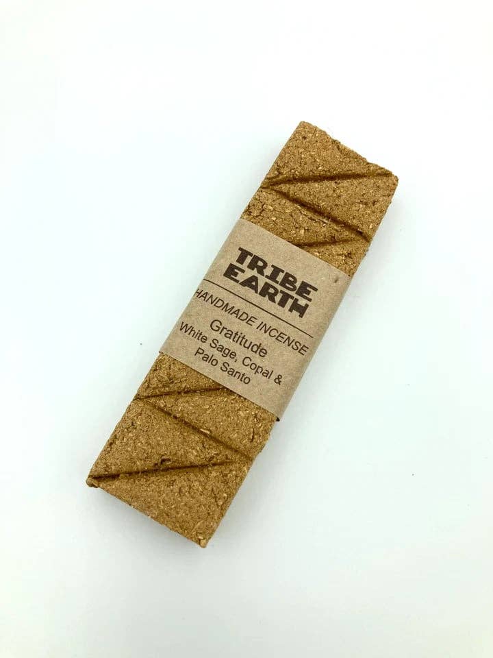 Tribe Earth Gratitude Incense Plank | 10 Triangles Per Plank, With Palo Santo, Copal & White Sage