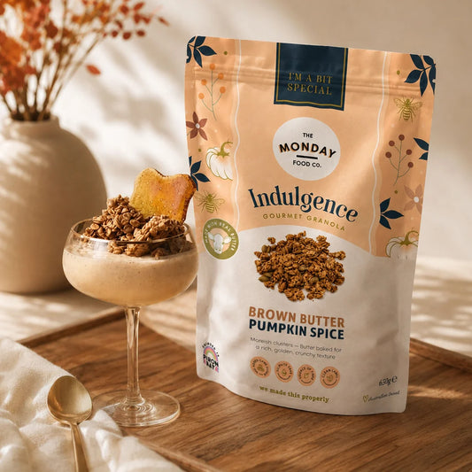 The Monday Food Co. Indulgence Gourmet Granola 300g, Brown Butter Pumpkin Spice