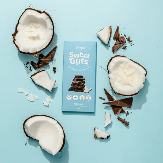 Gevity Sweet Guts Chocolate 90g, Coconut Flavour Feed Your Gut, Not Your Butt
