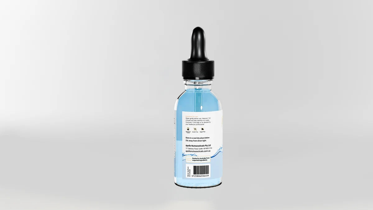 Apollo GHK-CU Edible Liquid 60mL, Copper Peptide Blueberry Flavour