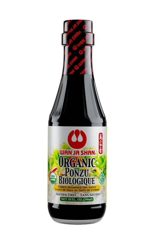 Wan Ja Shan Organic Ponzu Sauce 296mL, Gluten-Free Citrus Seasoned Soy Sauce